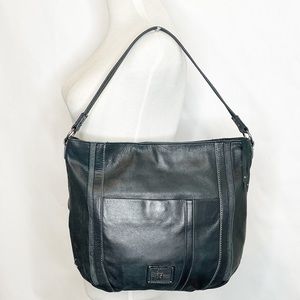 The SAK Black Leather Shoulder Bag